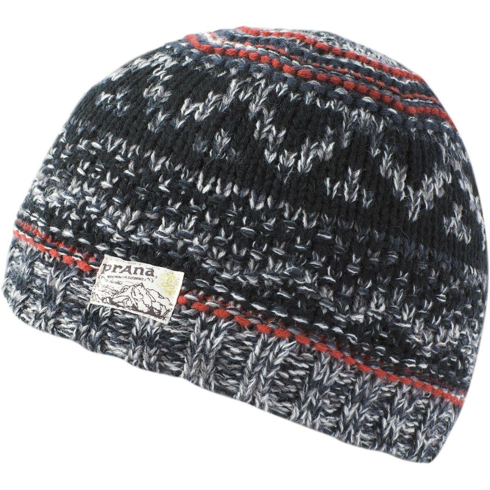 Prana Black Payne wool beanie / cap